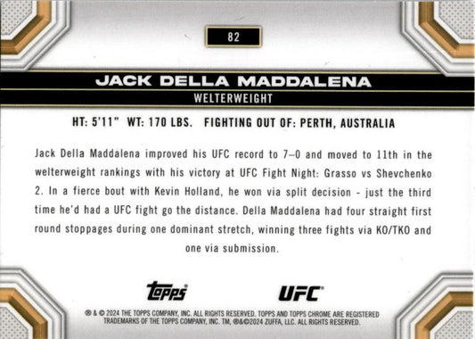 Topps Chrome UFC Prism #82 Jack Della Maddalena