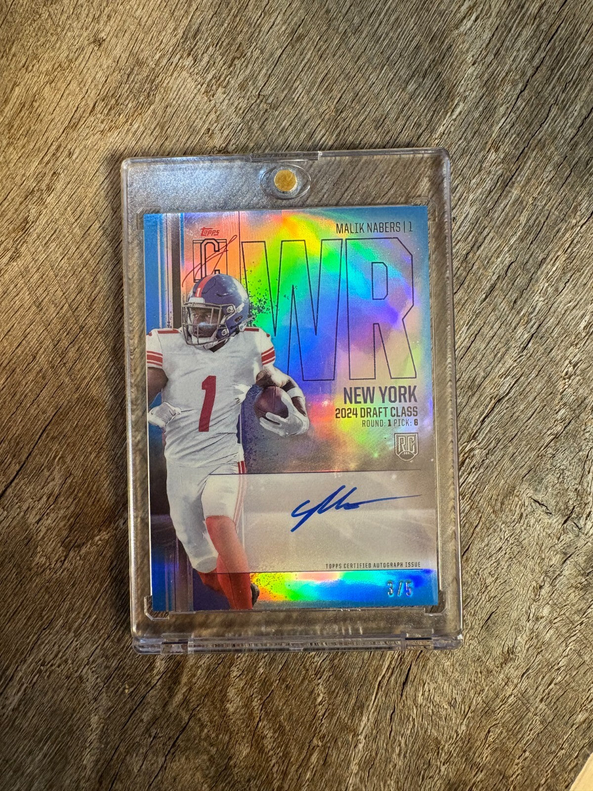 2024 Topps Signature Class RCV-MN Malik Nabers Auto #/5 New York Giants