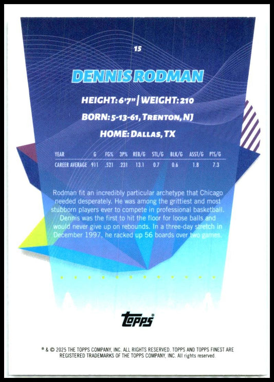 2024-25 Topps Finest #15 Dennis Rodman
