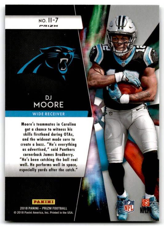 2018 Panini Prizm Instant Impact Silver Prizm DJ Moore Rookie Carolina Panthers