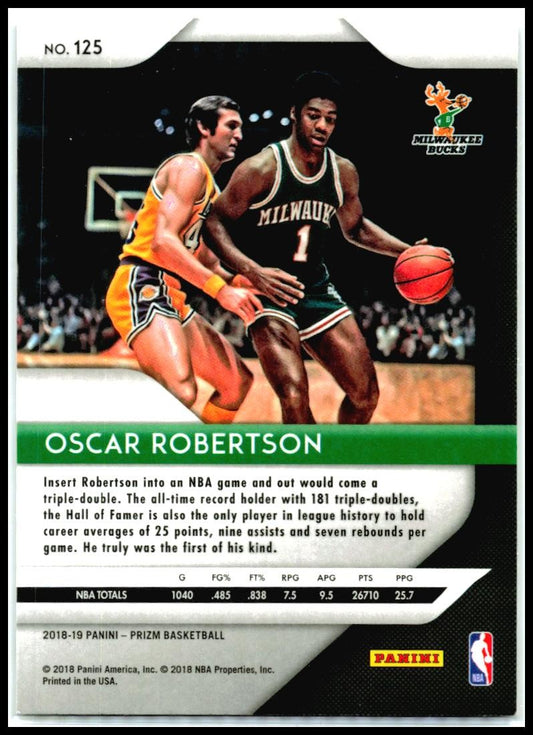 2018-19 Panini Prizm #125 Oscar Robertson Milwaukee Bucks