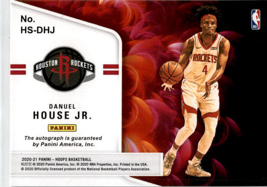 2020-21 Hoops Hot Signatures #HS-DHJ Danuel House Jr. Auto Rockets