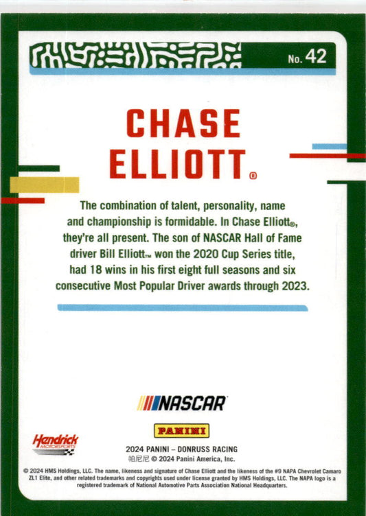 2024 Donruss Racing Red and Blue #42 Chase Elliott