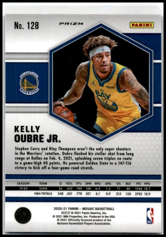2020-21 Panini Mosaic Mosaic Red #128 Kelly Oubre Jr. Golden State Warriors