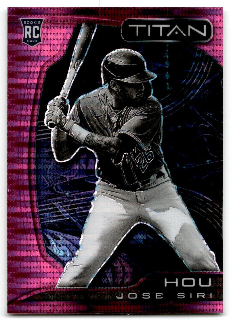 2022 Panini Titan Pink Pulsar Jose Siri Rookie Houston Astros #14