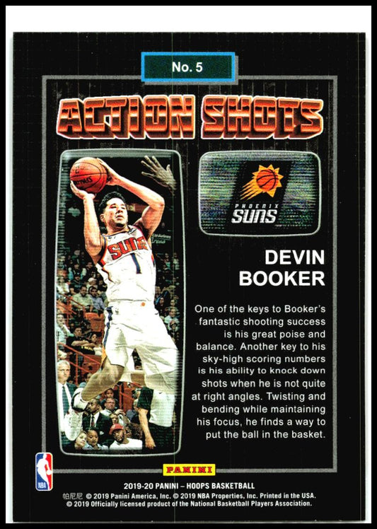 2019-20 Hoops Action Shots #5 Devin Booker Phoenix Suns