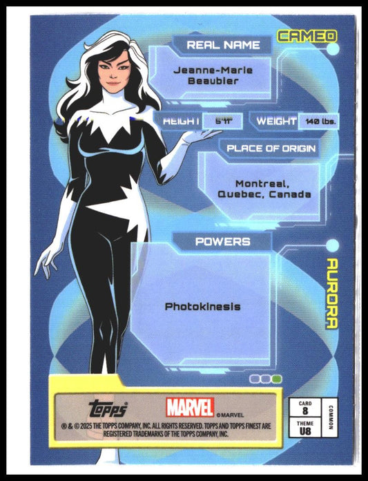 Aurora #8 2025 Topps Finest X-Men '97