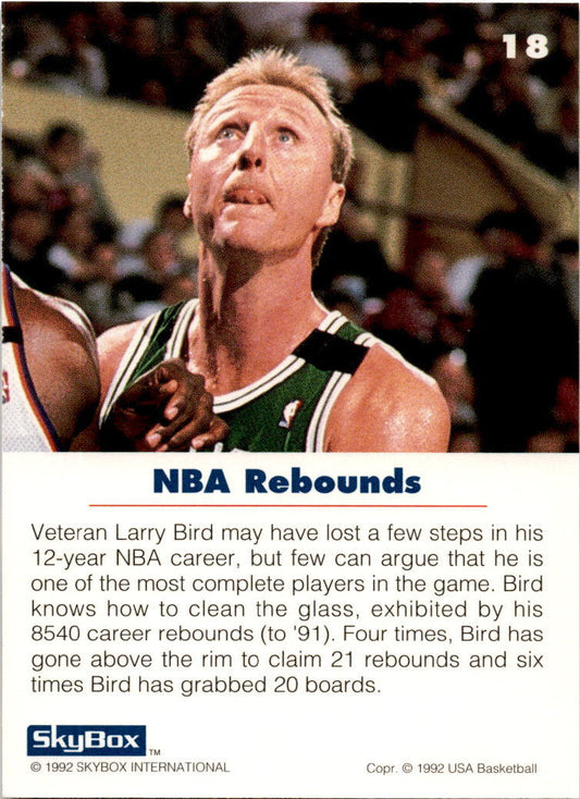 1992 SkyBox USA #18 Larry Bird USA