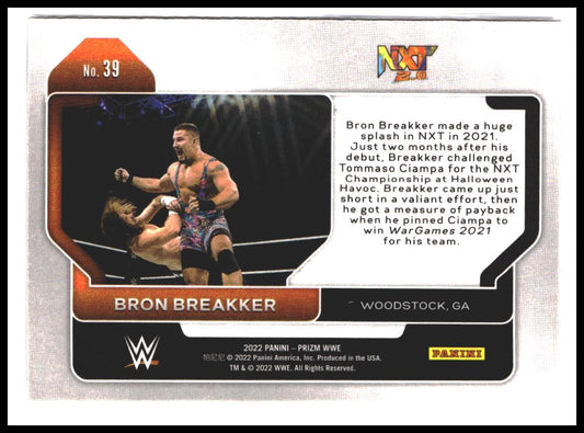 Bron Breakker #39 2022 Panini Prizm WWE Rookie RC