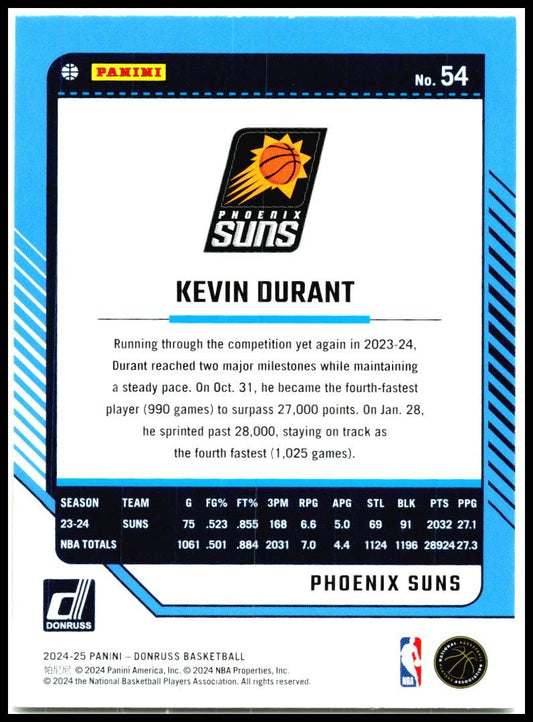2024-25 Donruss #54 Kevin Durant Phoenix Suns