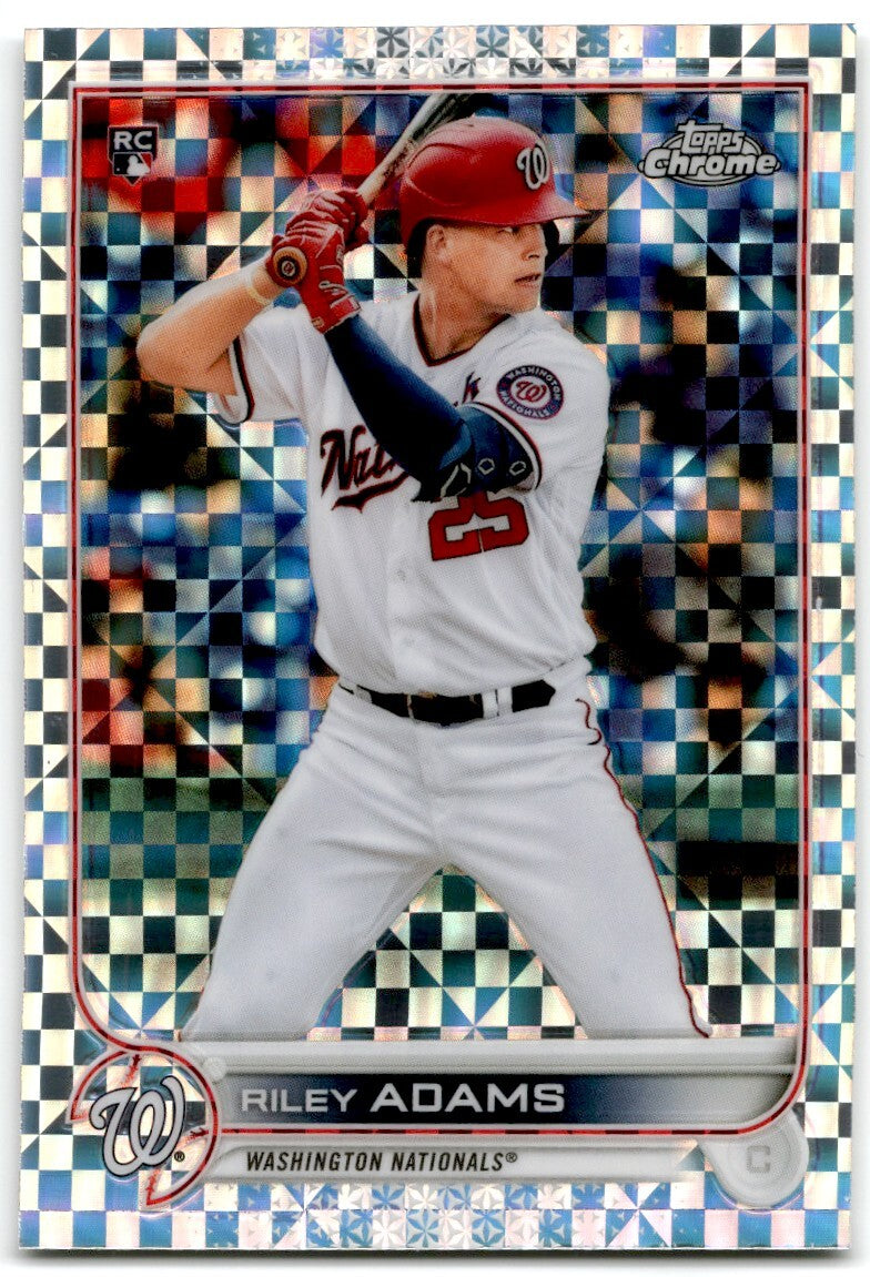 2022 Topps Chrome X-Factor Riley Adams Rookie Washington Nationals #103