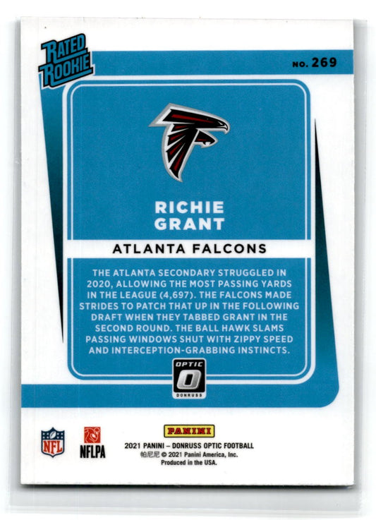 2021 Donruss Optic #269 Richie Grant Rookie Atlanta Falcons