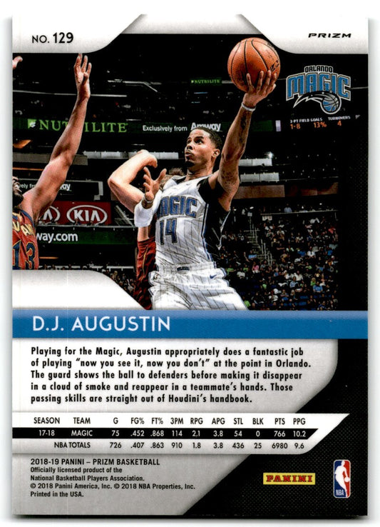 2018-19 Panini Prizm Green Prizm D.J. Augustin Orlando Magic #129