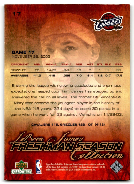 2004-05 Upper Deck LeBron James Freshman Season Collection LeBron James