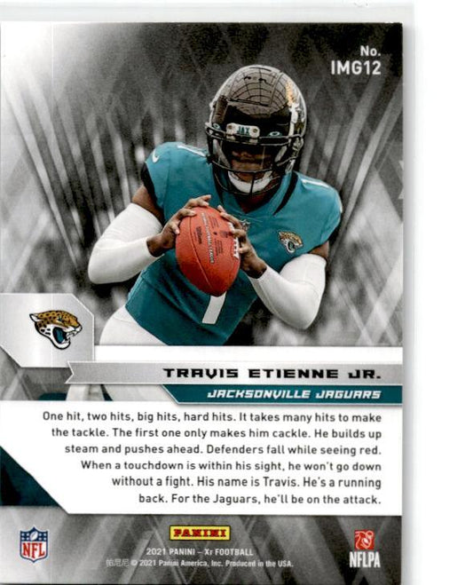 2021 Panini XR Impending Greatness Red #IMG12 Travis Etienne Jr. /149 Jaguars