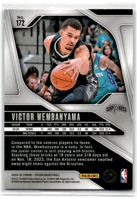 2024-25 Panini Prizm #172 Victor Wembanyama San Antonio Spurs