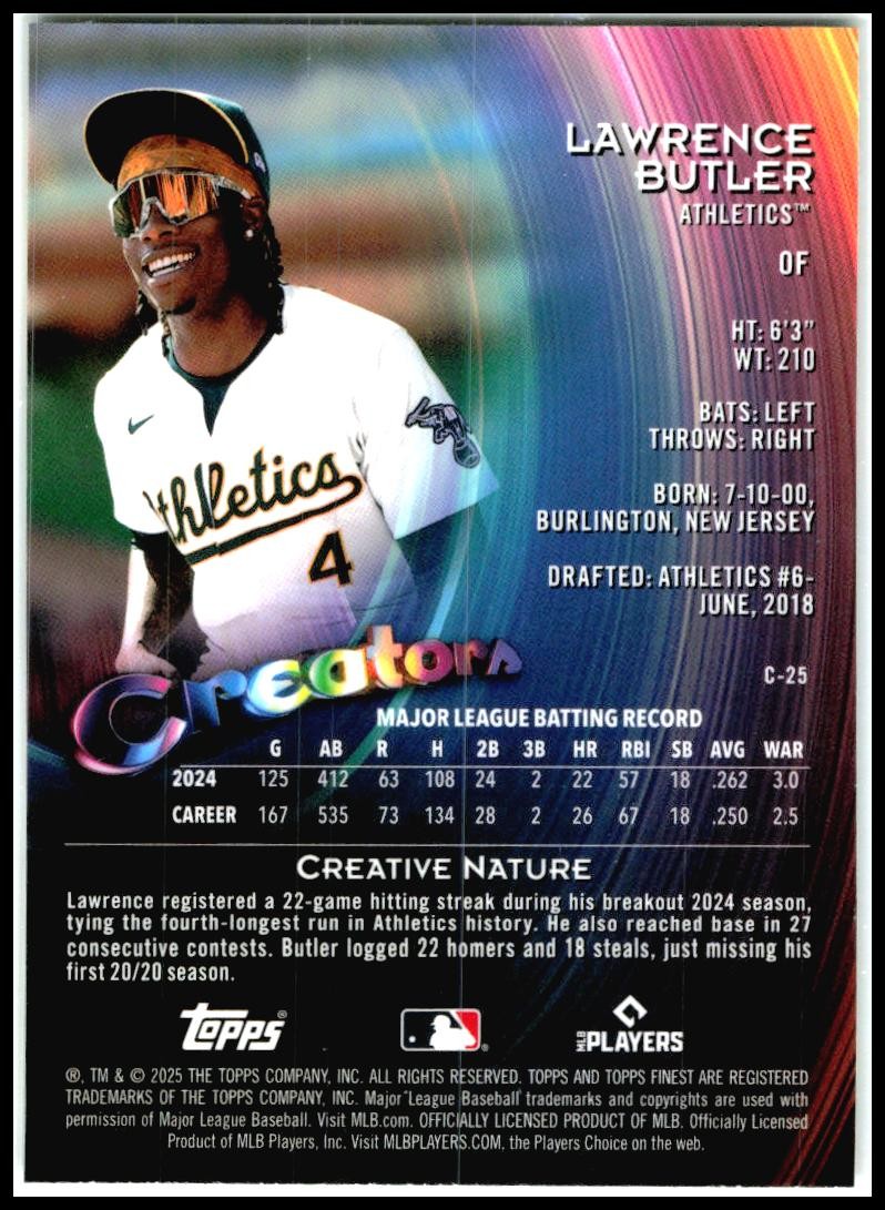 2025 Finest Creators #C-25 Lawrence Butler Athletics