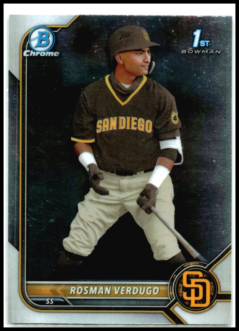 2022 Bowman Chrome Prospects #BCP-193 Rosman Verdugo San Diego Padres