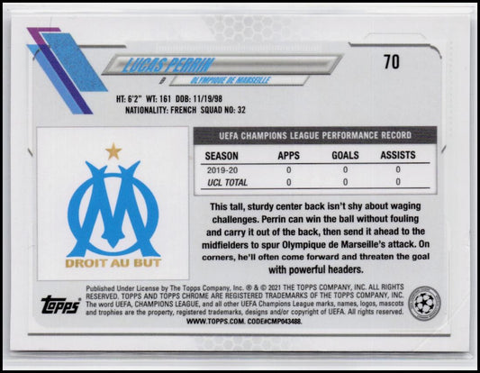 2020-21 Topps Chrome UEFA Champions League #70 Lucas Perrin