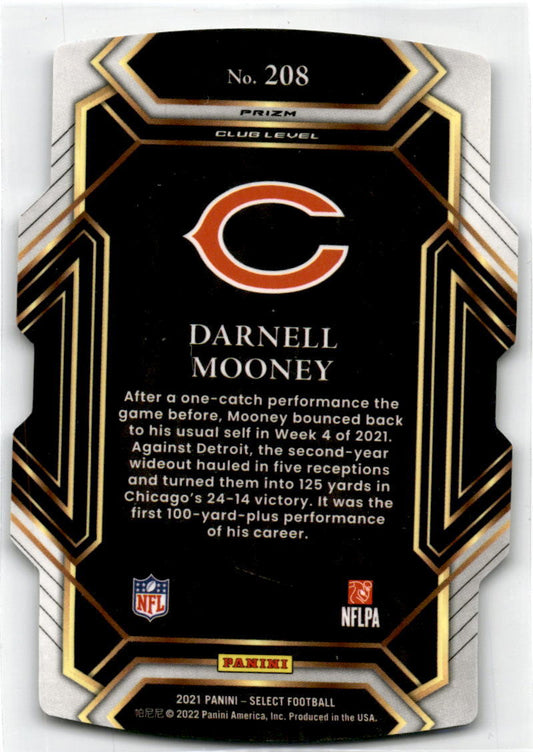 2021 Panini Select Silver Prizm Die Cut #208 Darnell Mooney Chicago Bears