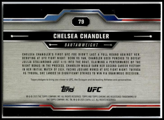 2025 Topps Chrome UFC Red and Blue #79 Chelsea Chandler