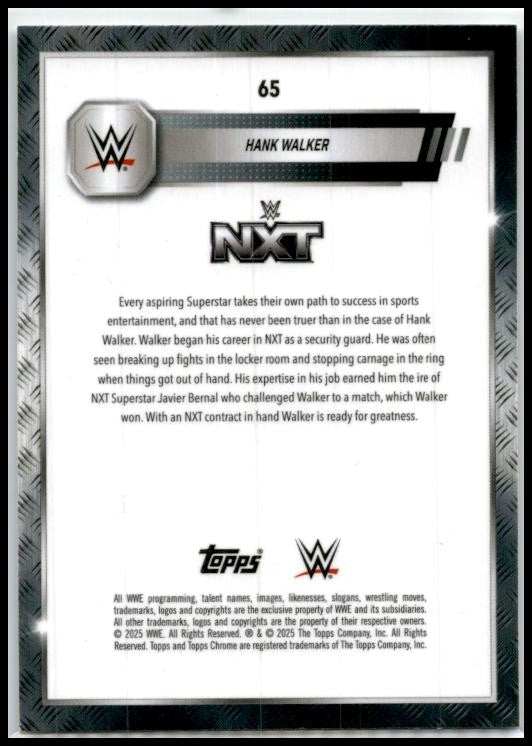 2025 Topps Chrome WWE #65 Hank Walker