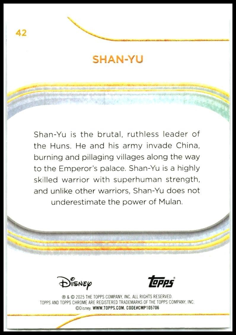 2025 Topps Chrome Disney #42 Shan-Yu