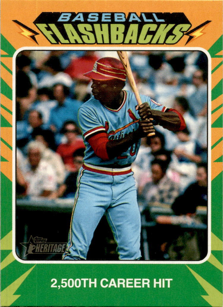 2024 Topps Heritage Baseball Flashbacks #BF-10 Lou Brock St. Louis Cardinals