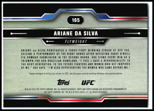 2025 Topps Chrome UFC Blue /150 #165 Ariane Da Silva