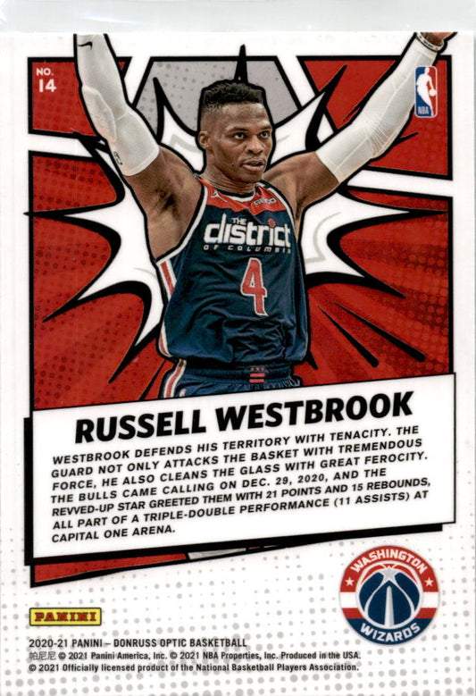 2020-21 Donruss Optic My House #14 Russell Westbrook Washington Wizards