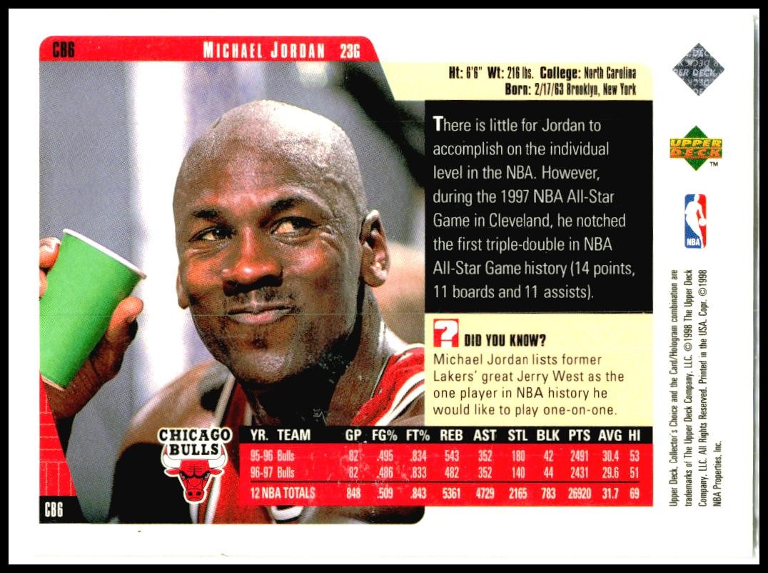 1997-98 Collector's Choice #23 Michael Jordan Chicago Bulls