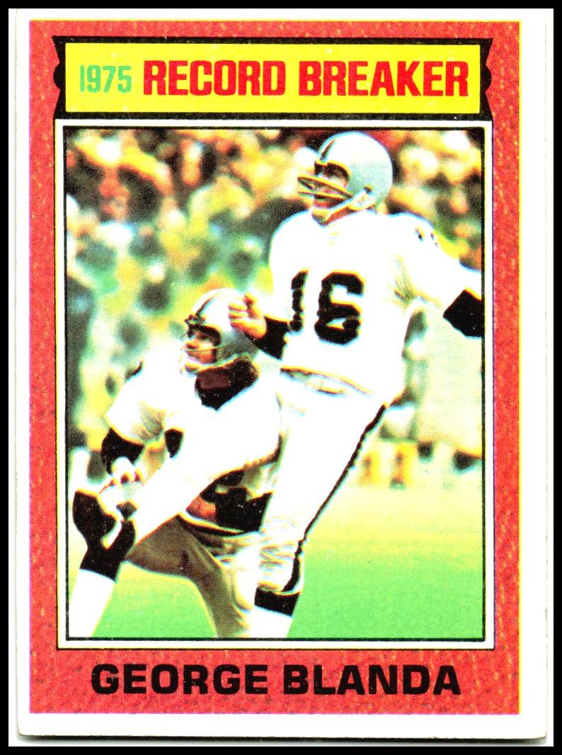 1976 Topps #1 George Blanda Oakland Raiders