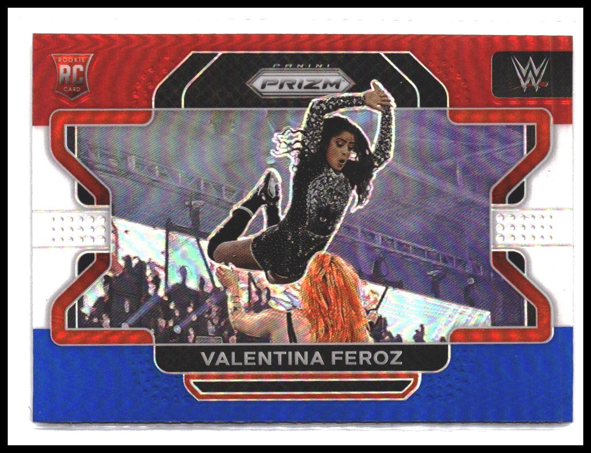 Valentina Feroz #92 2022 Panini Prizm WWE Red, White and Blue Rookie RC