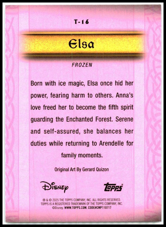 2025 Topps Disney Wonder Tapestries #T-16 Elsa