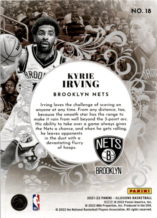 2021-22 Panini Illusions King of Cards #18 Kyrie Irving Brooklyn Nets