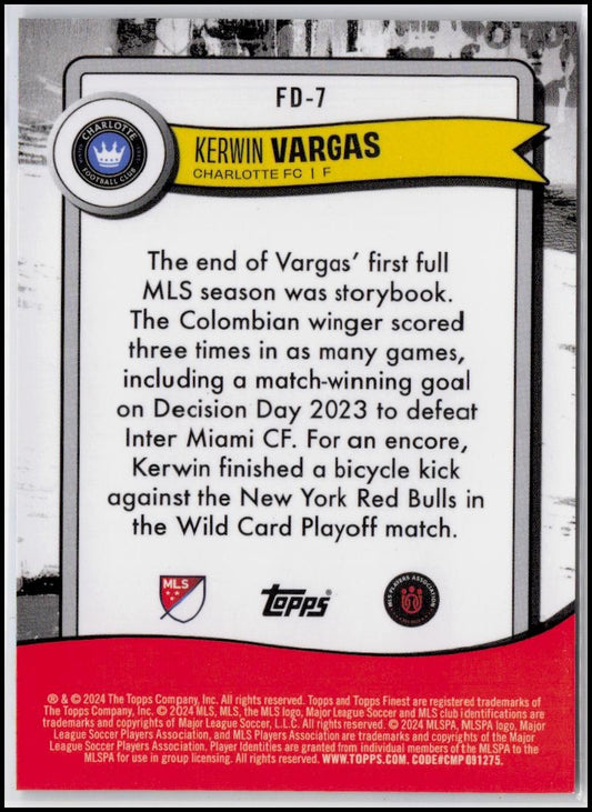 2024 Finest MLS #FD-7 Kerwin Vargas Finest Debuts