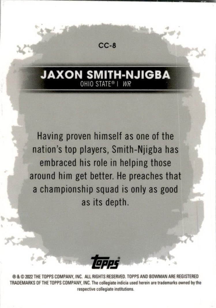 2022-23 Bowman's Best University Campus Captains #CC-8 Jaxon Smith-Njigba