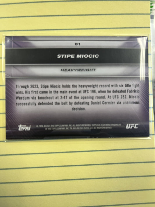 2024 Topps UFC Knockout Blue 81 Stipe Miocic /50