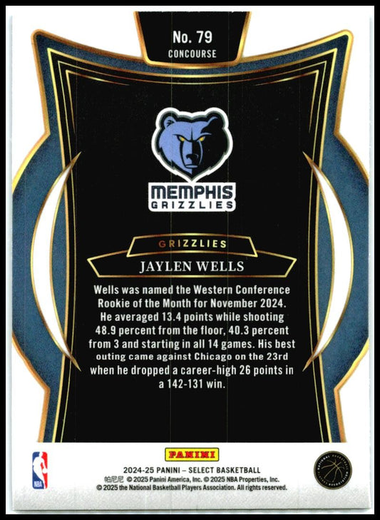 2024-25 Panini Select Blue #79 Jaylen Wells
