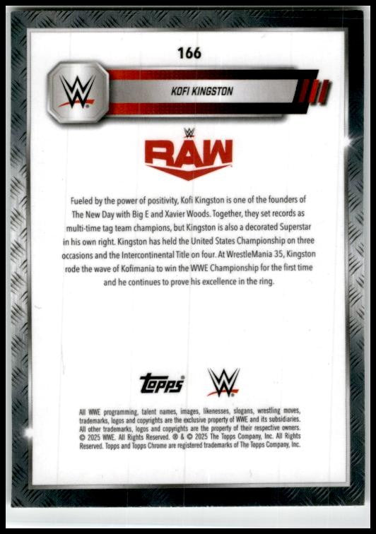 2025 Topps Chrome WWE #166 Kofi Kingston