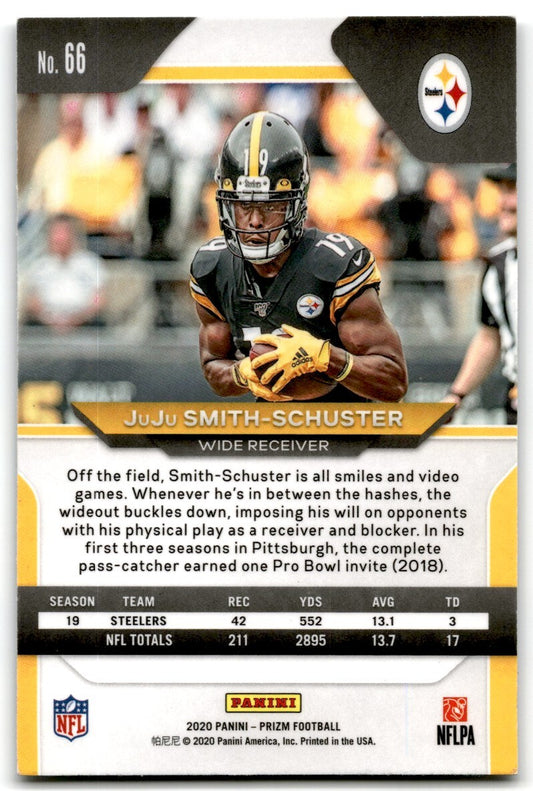 2020 Panini Prizm JuJu Smith-Schuster Pittsburgh Steelers #66