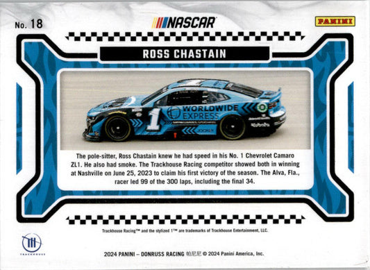 2024 Donruss Burining Rubber #18 Ross Chastain