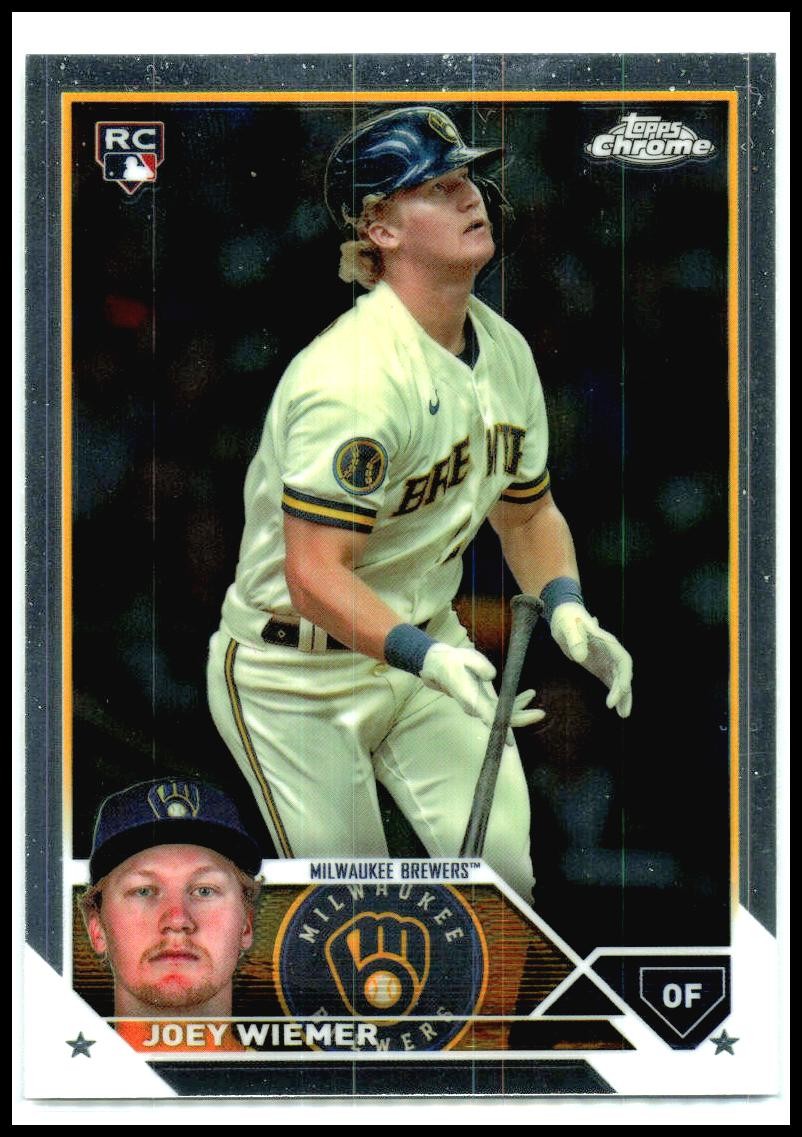 2023 Topps Chrome Update #USC80 Joey Wiemer Rookie Milwaukee Brewers
