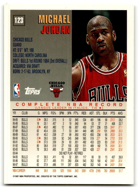 1997-98 Topps Michael Jordan Chicago Bulls #123