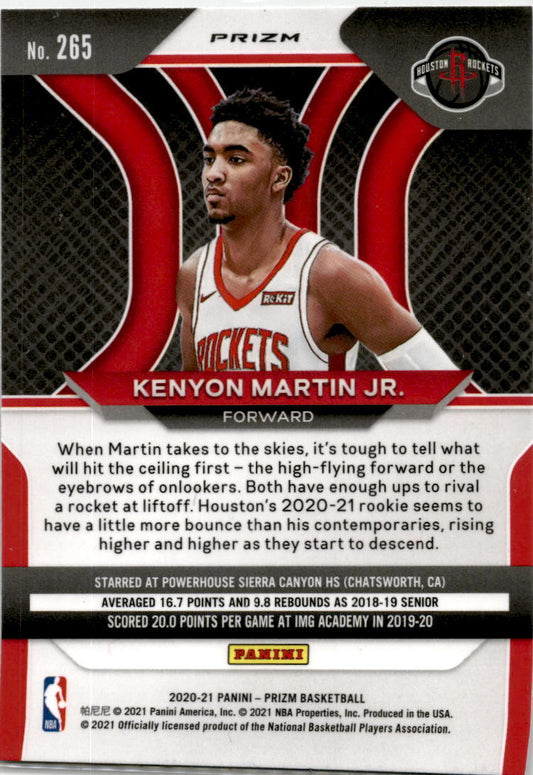 2020-21 Panini Prizm Silver #265 Kenyon Martin Jr. Houston Rockets