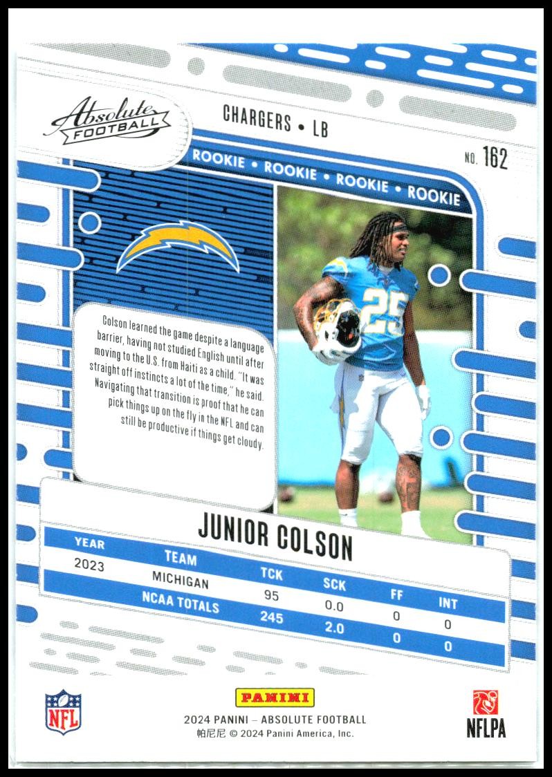 2024 Panini Absolute #162 Junior Colson Los Angeles Chargers