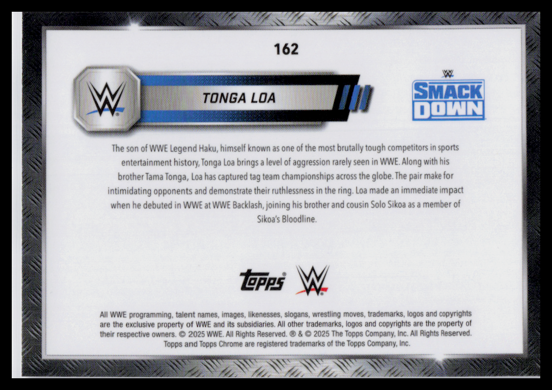 2024 Topps Chrome WWE #162 Tonga Loa