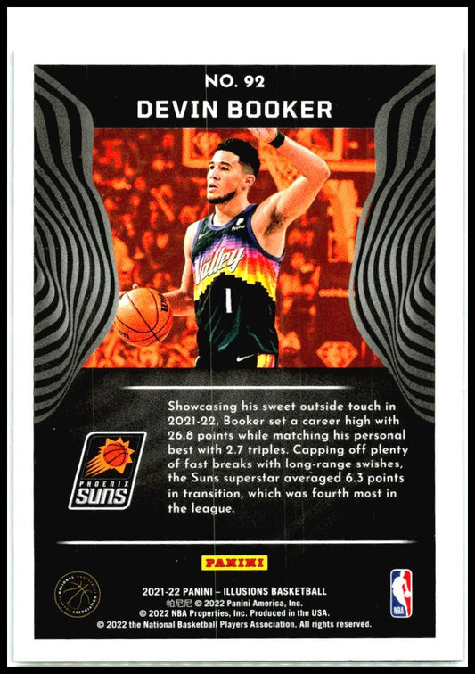 2021-22 Panini Illusions #92 Devin Booker Phoenix Suns