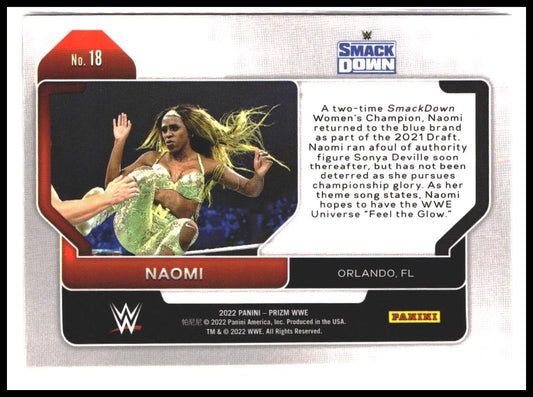 Naomi #18 2022 Panini Prizm WWE