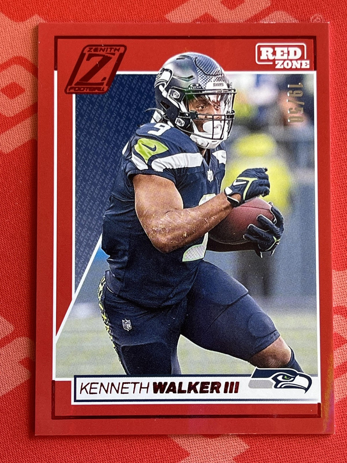 2024 zenith red zone /50 ##91 Kenneth Walker iii